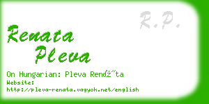 renata pleva business card